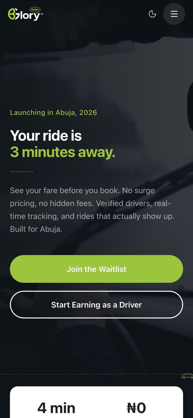 Bglory Rides mobile screenshot